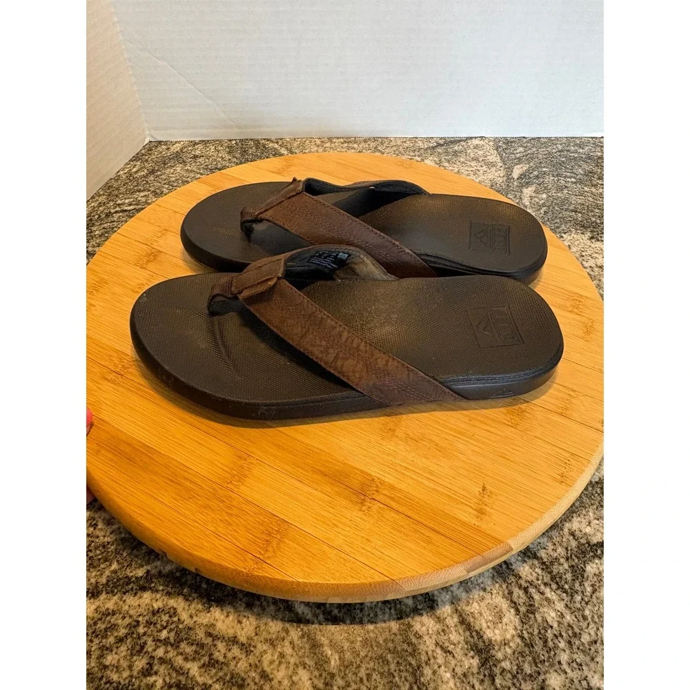 Reef Fanning‎ Mens Flip Flops Brown Thong Sandals Beach Shoes